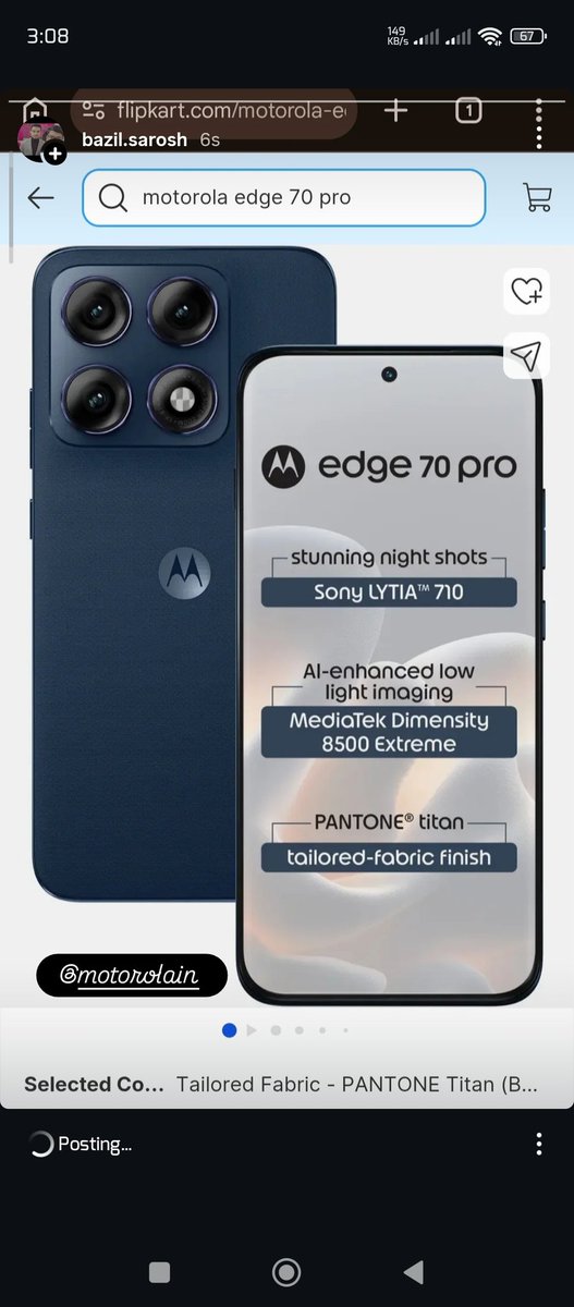 sarosh_bazil123's tweet image. My favourite colour is - Pantone Titan (tailored fabric finish)
All steps done ✅ 
#MotorolaEdge70Pro #SeizeTheNight #ContestAlert
@motorolaindia

Tagging 👇 
@Ankur_Raj_9168 @SunilBh97365556 @banerjee_05 @Chakraborty105 @dhruvin_0007