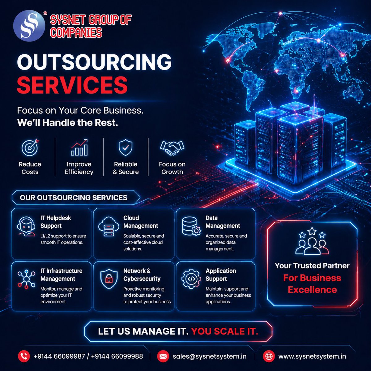 sysnetsystem_'s tweet image. Unlock business growth with Sysnet Group’s Outsourcing Services! 🌐 Focus on your core, we handle the rest. 🚀

📞 +9144 66099987
🌐 sysnetsystem.in

#OutsourcingServices #ITSupport #CloudManagement #DataManagement #CyberSecurity #BusinessGrowth