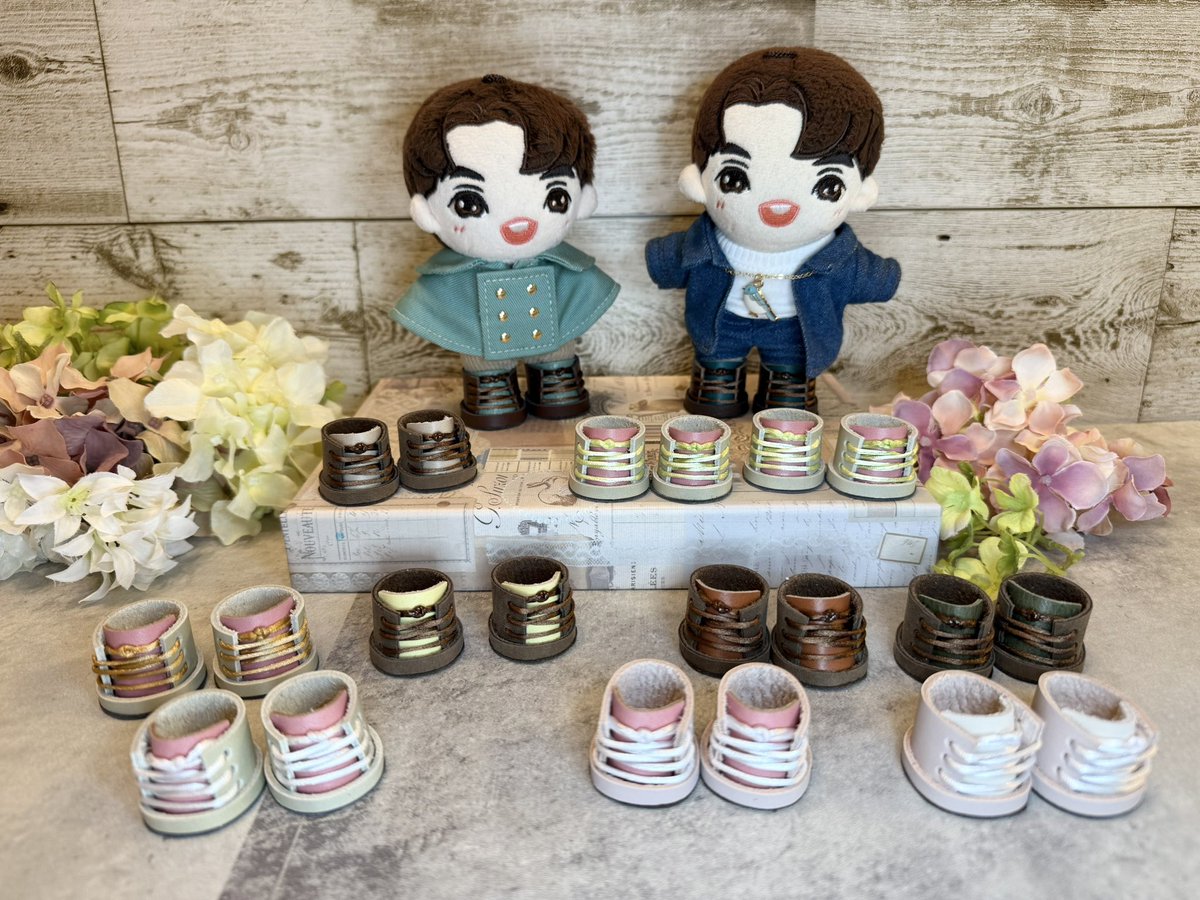 12cmぬいちゃん用のお靴できました🤎💚🩷💛11㎝ちゃんもズボンをインしたら履けます☺️👍
月曜の夜にBOOTHをオープンする予定なのでどうぞよろしくお願いします☺️🙏💕