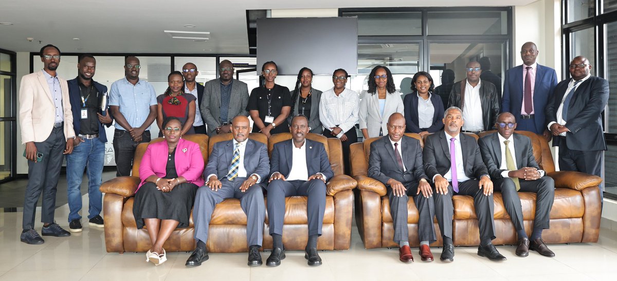 lgrb_uganda's tweet photo. The Board Chairman, @KitarikoKen, yesterday led a team of Board Members and top management into a fruitful discussion with @URA_CG Mr. John Rujoki Musinguzi and his team. 

"Collaboration is not optional, it fundamental. We cannot regulate what we cannot see, and we cannot collect what we cannot verify." said the Board Chairman Mr. Kenneth Kitariko during @lgrb_uganda Board of Directors' visit to @URAuganda.

The visit sparked discussions around operator compliance, tax obligations, enforcement efforts, National Central Electronic Monitoring System integration, and other key issues.

While addressing members, @URA_CG Mr. John Rujoki Musinguzi commended the gaming Board for the great work of regulating the sector. He said the gaming industry is among the fastest growing sectors and therefore both agencies need to strengthen collaboration and improve systems to foster compliance, enforcement and fulfil their mandates. 

The success will be measured by stronger player protection initiatives and revenue performance. 

#ResponsibleGamingUg 
#DevelopingUgandaTogether