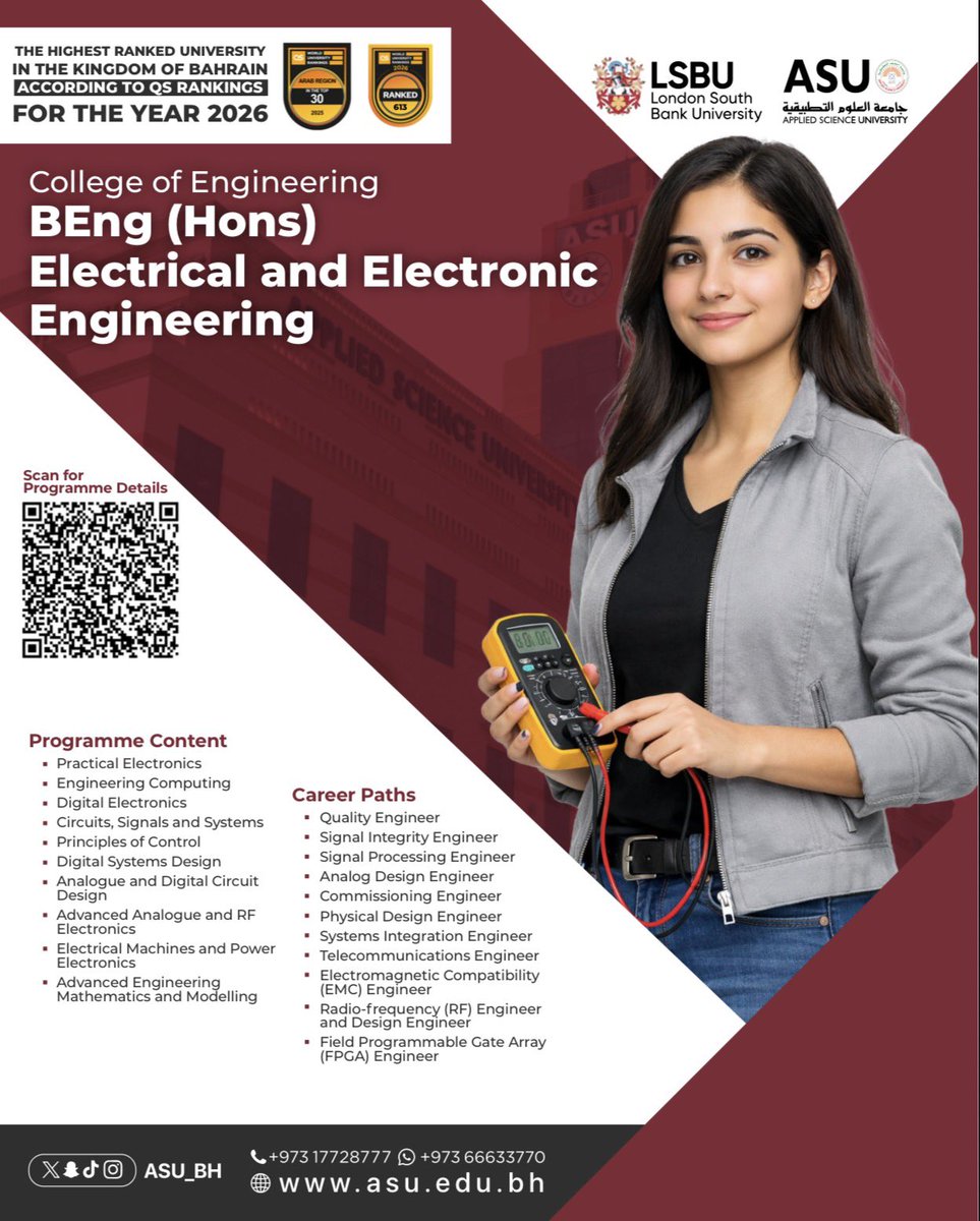 Applied Science University Bahrain tweet media