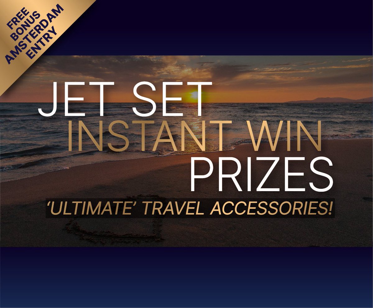 _ultimatetravel's tweet image. Prizes ending tomorrow at 6pm!  Odds are in your favour! And every ticket you buy gets you another chance at Amsterdam by Private Jet!! ultimatetravelcompetitions.com

#privatejet #competition #winner