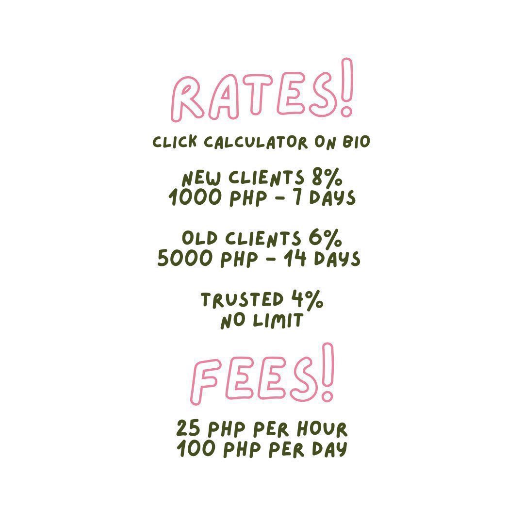 pautang service ( open )

available funds ₱2000

new clients ok 
prio 1 - 3 days dop
dm me an inquiry form 

t. lf lending lender loan borrow pautang pahiram payo services low rates maya gcash money ph