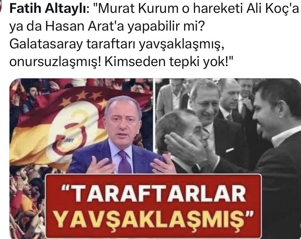 İçerde ayar çekmişler Fatihe