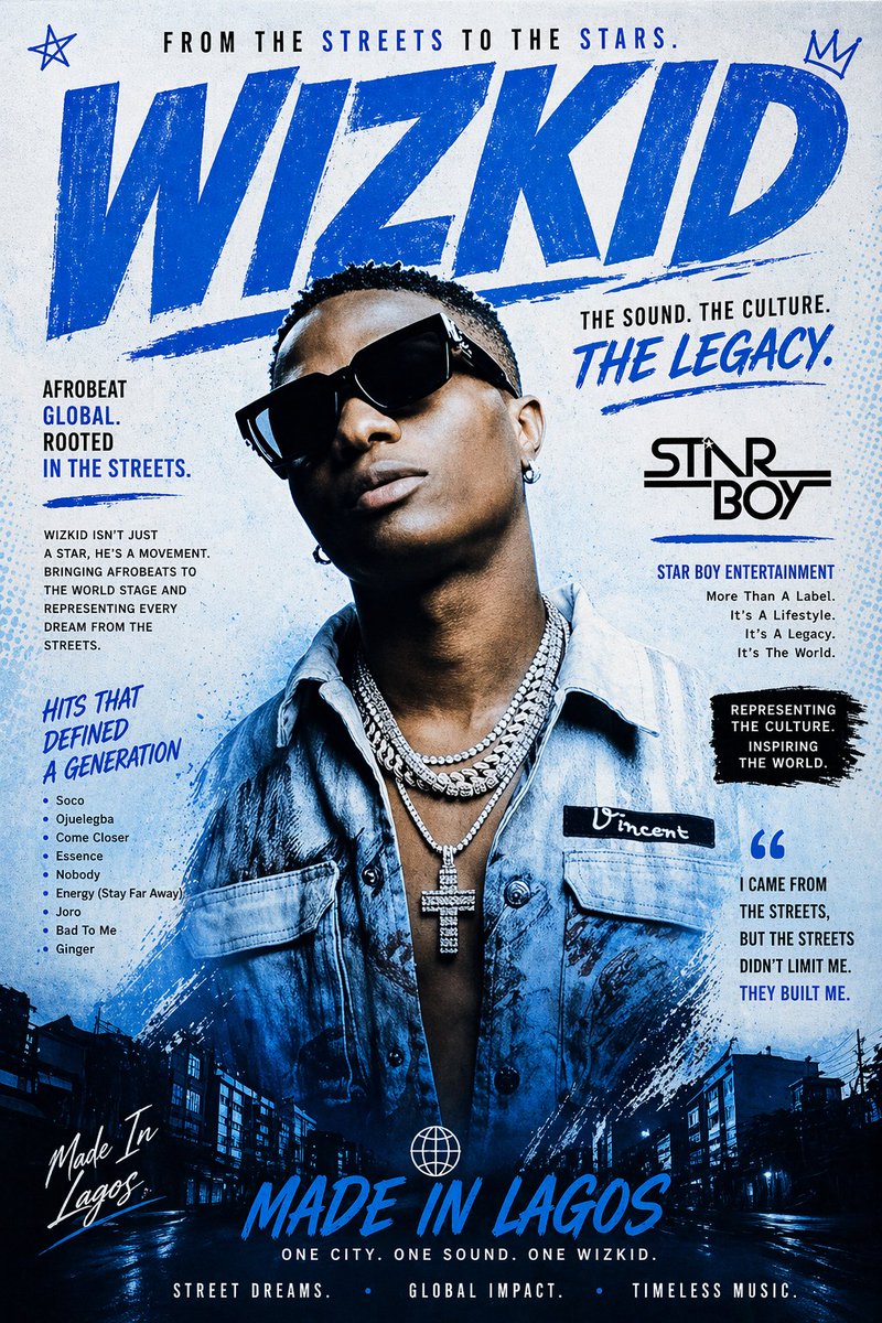 rotimihansosei's tweet image. Made for @wizkidayo 
#hansdesignagency #graphics #posterdesign #wizkid