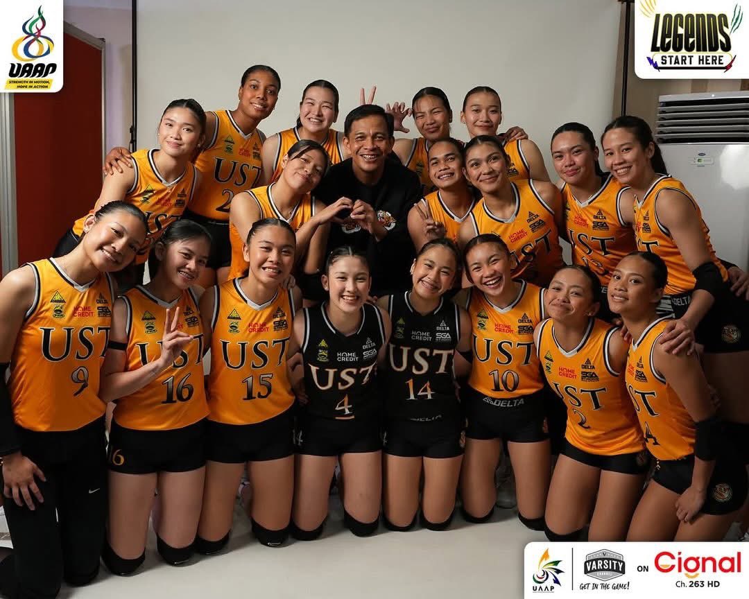 FINAL FOUR COMPLETE: 🐯UST ELIMINATES 🔰FEU!

📊UAAP S88 WVB FINAL FOUR PICTURE | AS OF APRIL 25, 2026

🏹DLSU 14 • 0 — 39 pts | FINALS ⭐️

🐶NU 10 • 4 — 30 pts | #2 seed
🐦ADU 9 • 5 — 28 pts | #3 seed
🐯UST 8 • 6 — 25 pts [PLAYOFF WINNER vs 🔰FEU]

CONGRATS! #UAAPSeason88