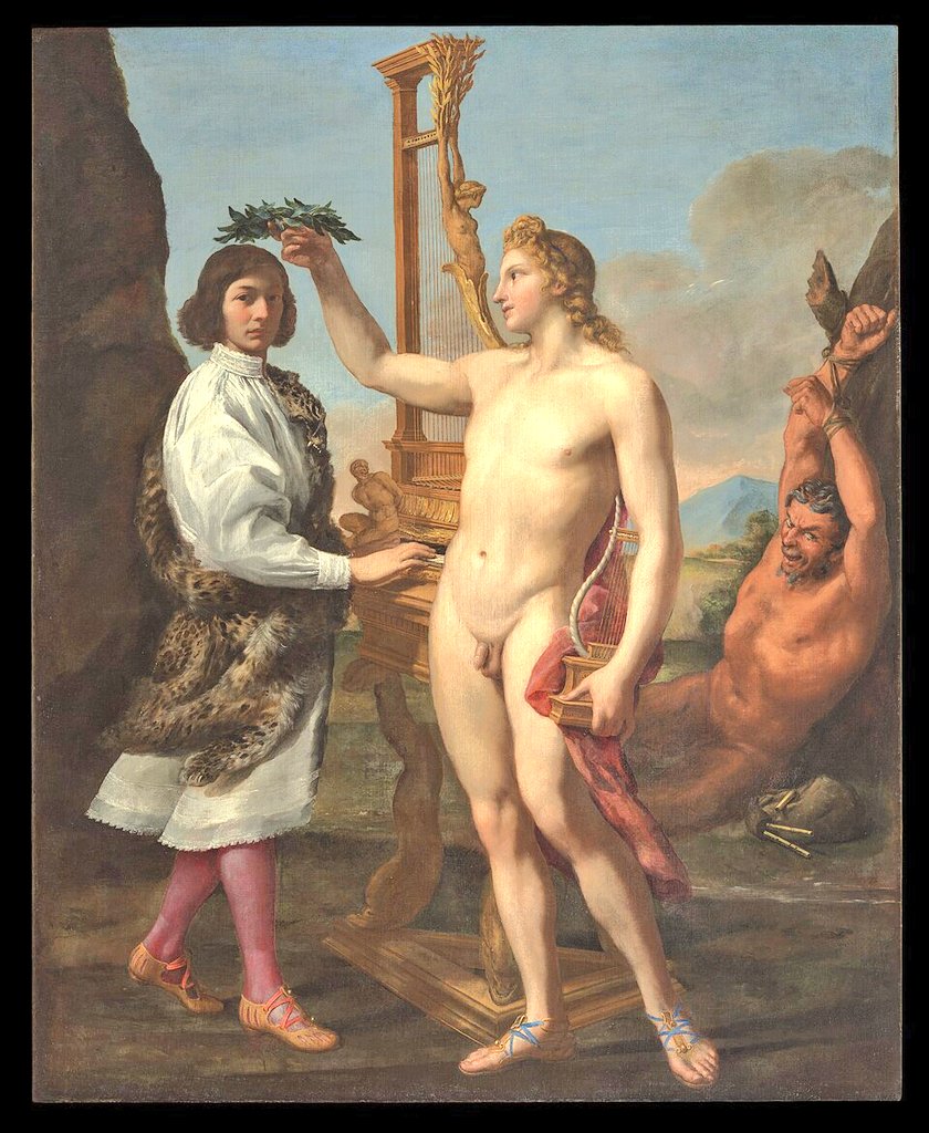 nikolausmella's tweet image. Today marks the 412th anniversary of the birth of tge Italian #mezzo #opera #singer, Marco Antonio #Pasqualini, detto #Streviglio. 🌼 * #Roma 🇮🇹 #Italia 

Marc'Antonio Pasqualini coronato da Apollo, dipinto di Andrea Sacchi, 1641, olio su tela. Metropolitan Museum of Art.