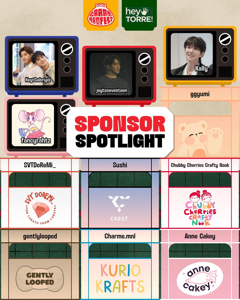 Lanterns up, Carats! 🏮

Our amazing sponsors are lighting up #CaratArtFest2026 with treats, prizes, and surprises. Stroll through, explore every booth, and you might just find something special waiting for you! 🤍

Big thank you to our sponsors for making this all come to life!