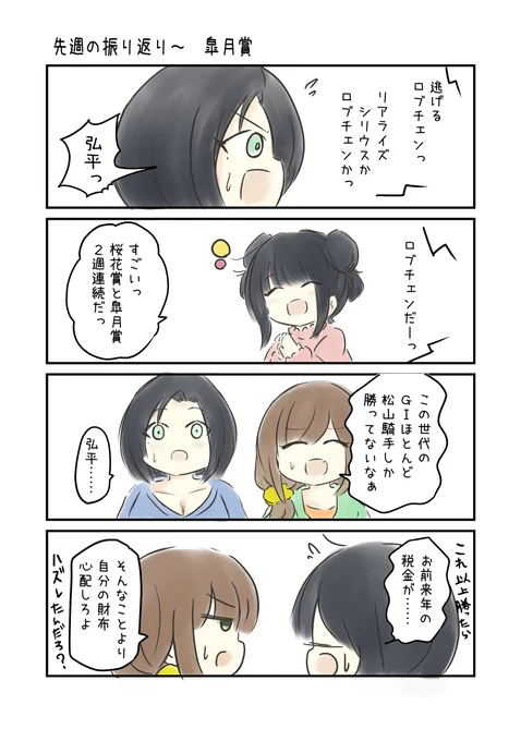 競馬好き女子達の漫画

先週の振り返り 皐月賞

#にじゅうまる。 