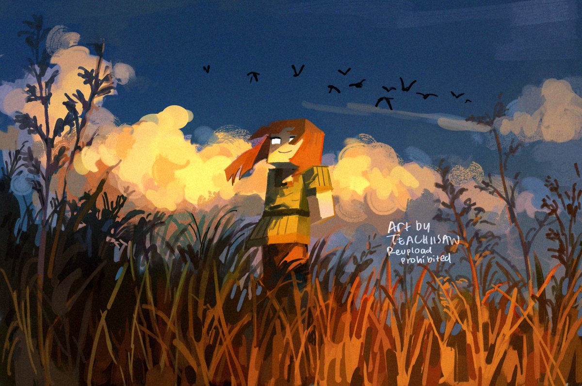 Teachiisan's tweet image. Fields
#Minecraft