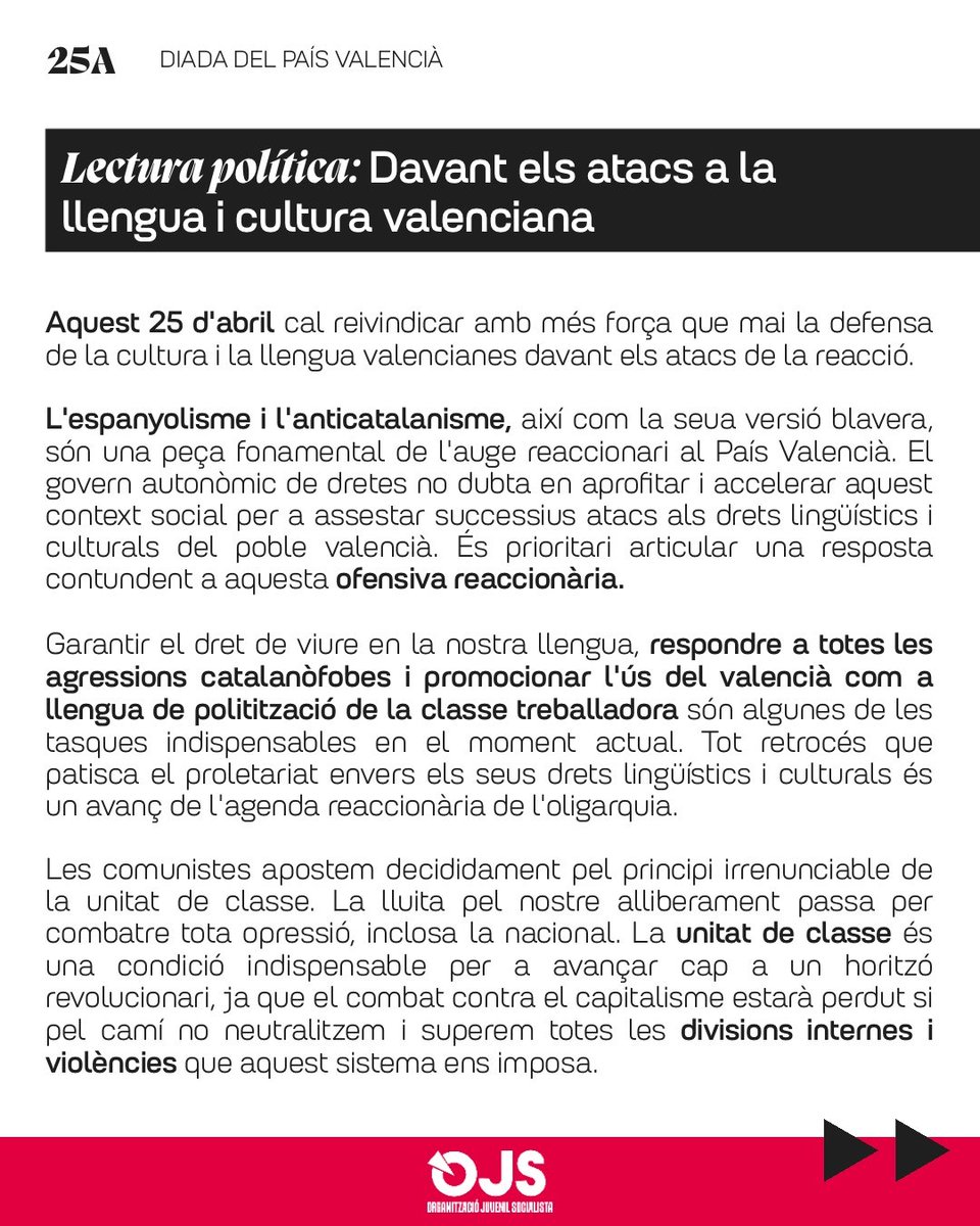 Organització Juvenil Socialista del País Valencià tweet media