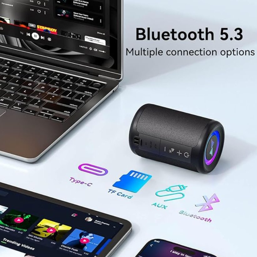 DitCompany's tweet image. Portable Bluetooth Speaker with Lights, SYOSI TWS Stereo Wireless Speaker, Bluetooth 5.3, Type-C Charging, AUX TF Card Input, Outdoor and Home Audio, Mini Speaker for Travel, Party
#wireless #speaker #bluetooth #speaker #stereo #travel #mini #speaker #compact