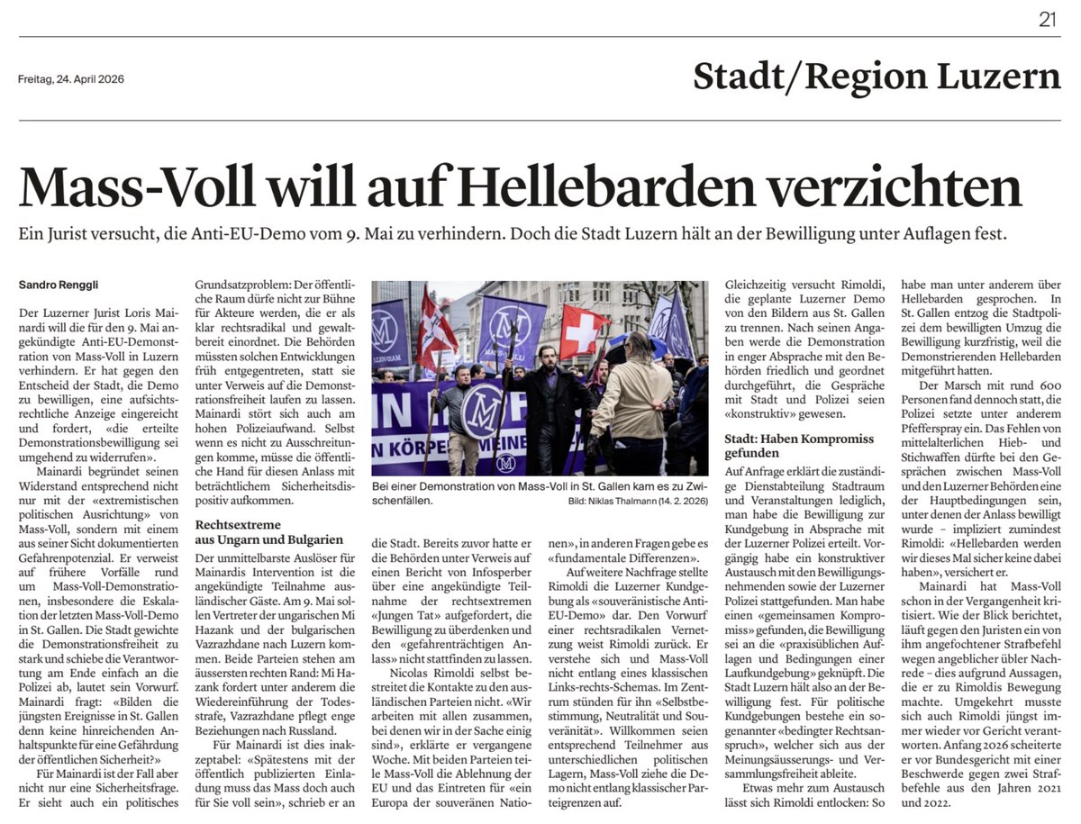 ✊🏻 Von links bis rechts wird MASS-VOLL! hart bekämpft. Warum? Weil wir immer mehr Menschen aufklären, sie die Altparteien verlassen und wir sie bei uns für den Freiheitskampf vereinen. Violett ist die Antwort auf die Frage!

❗️ Was Du tun kannst: Publiziere den Demo-Aufruf auf
