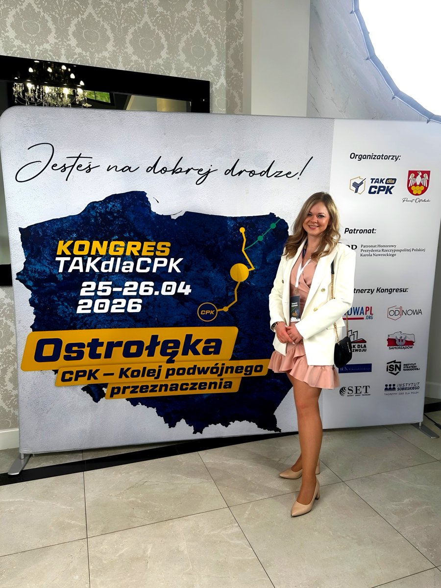 SamantaNowinska's tweet photo. 📣 Kongres CPK Kolej Podwójnego Przeznaczenia wystartował!
#CPK #Ostrołęka https://t.co/N2CucUIanD