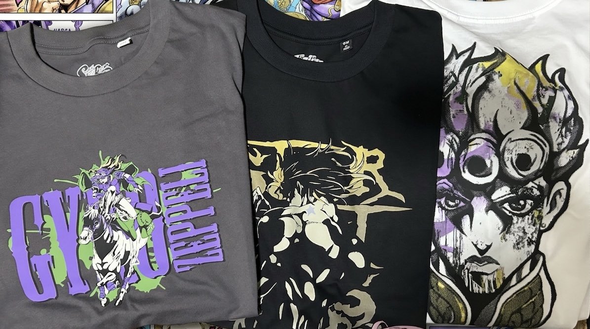 GU×ジョジョコラボシャツ届いたー🙌 さっそくイギーシャツはイギーが着