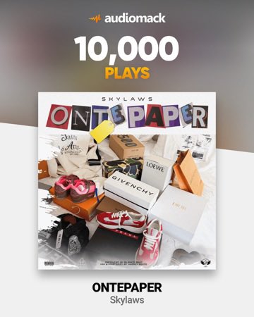 skylawsmusic's tweet photo. #OnteePaper hits 10k on audiomack 💯
Keep running it up fam❤️@SippinitRecordz @NEBASARK @iamgoshmello @primojrmusic @billionaire_jnr @mokmedia @vascotheblogger @DiorVybraytion @AnanzoJ @ghfrimpzy
https://t.co/qKAKW1qeBw https://t.co/uTxVPG1cO1