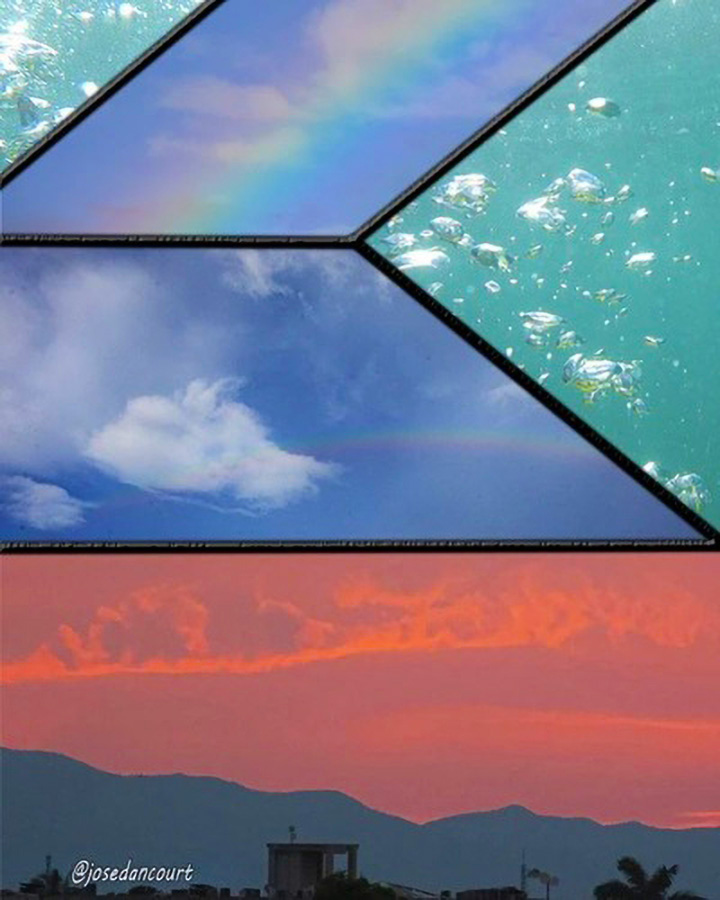 josedancourt's tweet image. Collage digital que he llamado: "Burbujas de cielo" que he realizado con fotos de mis archivos.
#Sun #Color #Cumana #relax