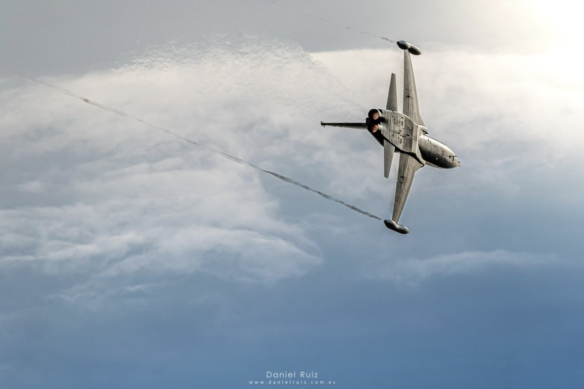 _Daniel79_'s tweet photo. Espectacular la demo del F-5 del ala 23 🇪🇸 a los mandos del comandante Acero, en el spotter night &amp; day de Talavera por las 300.000 horas de vuelo. 
Deseando volver a ver de nuevo su tabla de exhibición 😍
#ala23 #ejercitodelaire #patasnegras #danielruizaviationphotography https://t.co/v9RHRnsZd0