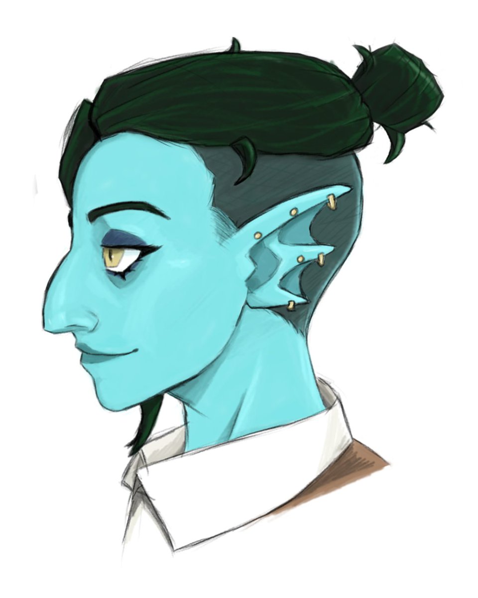 CookBrody's tweet photo. more Jorus (morus, even) and his big ass nose.
I have been historically ass at side profiles but I'm pretty happy with this one (although the hair is bothering me a little, maybe I'll figure that out next) https://t.co/hRuceVhy3Y
