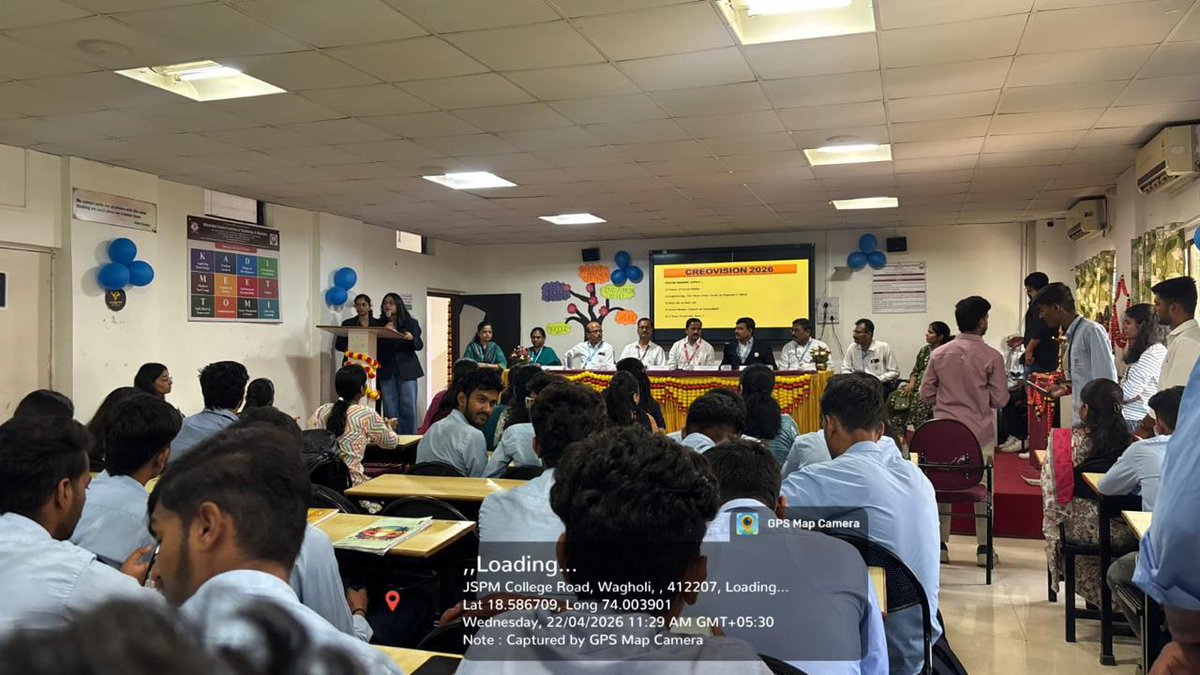 jspmbsiotr's tweet image. Creovision 2026 was an extraordinary display of creativity and innovation, with participants excelling in Reel Making, Debates, and Poster designs. Congratulations to all winners, and sincere thanks to every enthusiastic participant. at it department
#Creovision2026
#EventSuccess