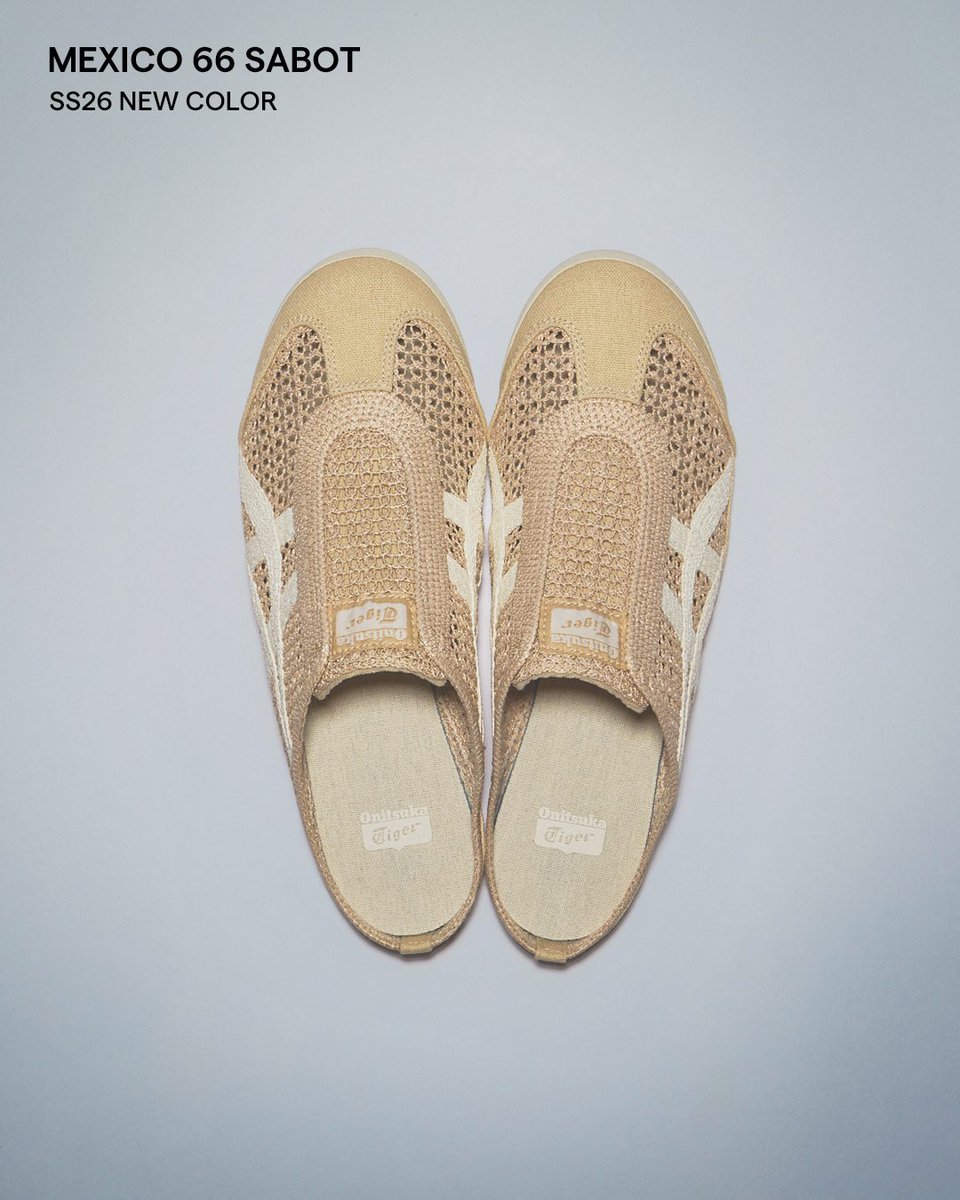 MEXICO 66 SABOT NATURAL/CREAM 涼しげなメッシュ素材をあしらった