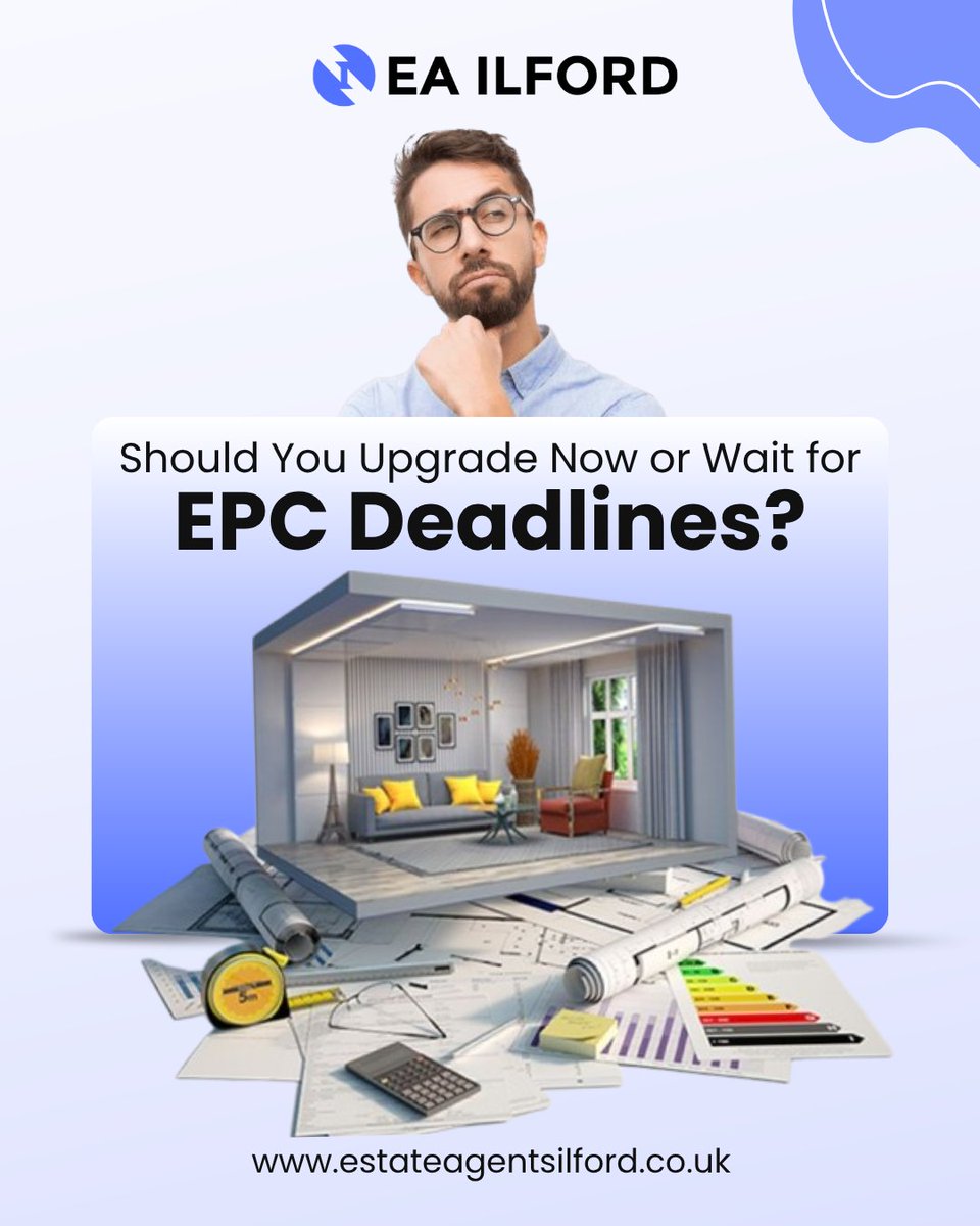 AgentsIlford's tweet image. With upcoming EPC rating changes in the UK, many landlords are unsure whether to act now or wait. 

Delaying improvements could lead to higher costs and limited contractor availability.
.
#EPCRating #UKLandlords #PropertyManagement #EnergyEfficiency #RentalProperty