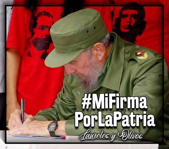 Fidel: "¡Hay que trabajar para hoy y para mañana, para esta generación y para las generaciones venideras! ¡Hay que sentar sobre bases firmes el futuro grandioso de la patria!". 

#MiFirmaPorLaPatria