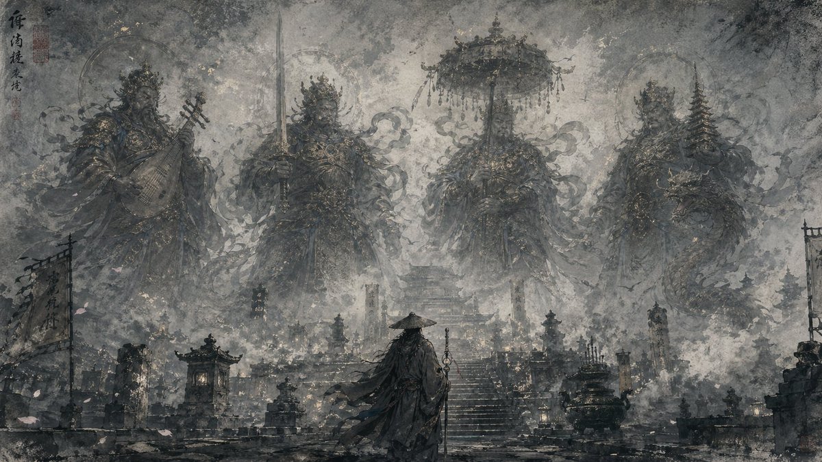 Eastern Ink Fantasy Illustration