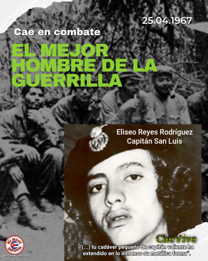 <a href="/mimovilespatria/">mimovilespatria</a> Al expresar sus sentimientos sobre un hombre de talento político y valiente, el #CheVive dijo del ¡Capitán San Luis! "EL MEJOR HOMBRE DE LA GUERRILLA!.
#MiMóvilEsPatria
