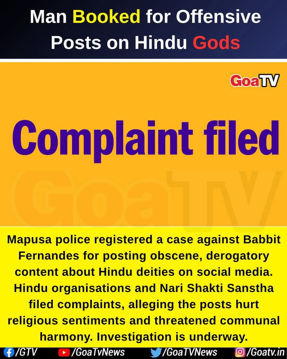 #StopSelectiveAction_GoaPolice
Arrest Lord Rama Abusers!! 

This is clear double standards of the Goa Police. Gautam Khattar was arrested but who insulted Shri Ram &amp; Shri Sita mata not arrested!! ?? 

We demand Indian law should apply equally for all.