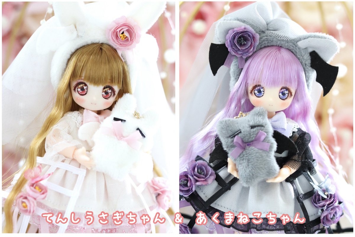 4月29日(水)からアゾンレーベルショップ秋葉原さまにて開催される「Sugar Sugar Party4」に、よまさんとのコラボワンオフドールで参加させていただきます💗
メタモルフォーゼ✨てんしうさぎちゃん&amp;あくまねこちゃんが誕生しました(ˊo̴̶̷̤ ᴗ o̴̶̷̤ˋ)
#シュガパ4