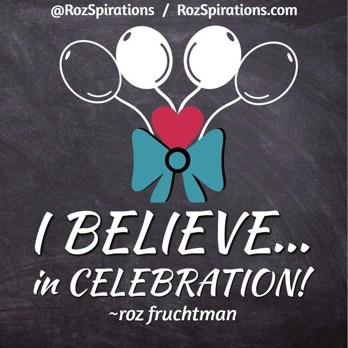 RozSpirations's tweet image. I BELIEVE... in CELEBRATION! ~Roz Fruchtman

Celebrating the small stuff, puts a whole new spin on self inspiration, motivation and satisfaction.

#RozSpirations #Kindness #Encouragement #Positivity #Inspiration #SelfCare #Quotes