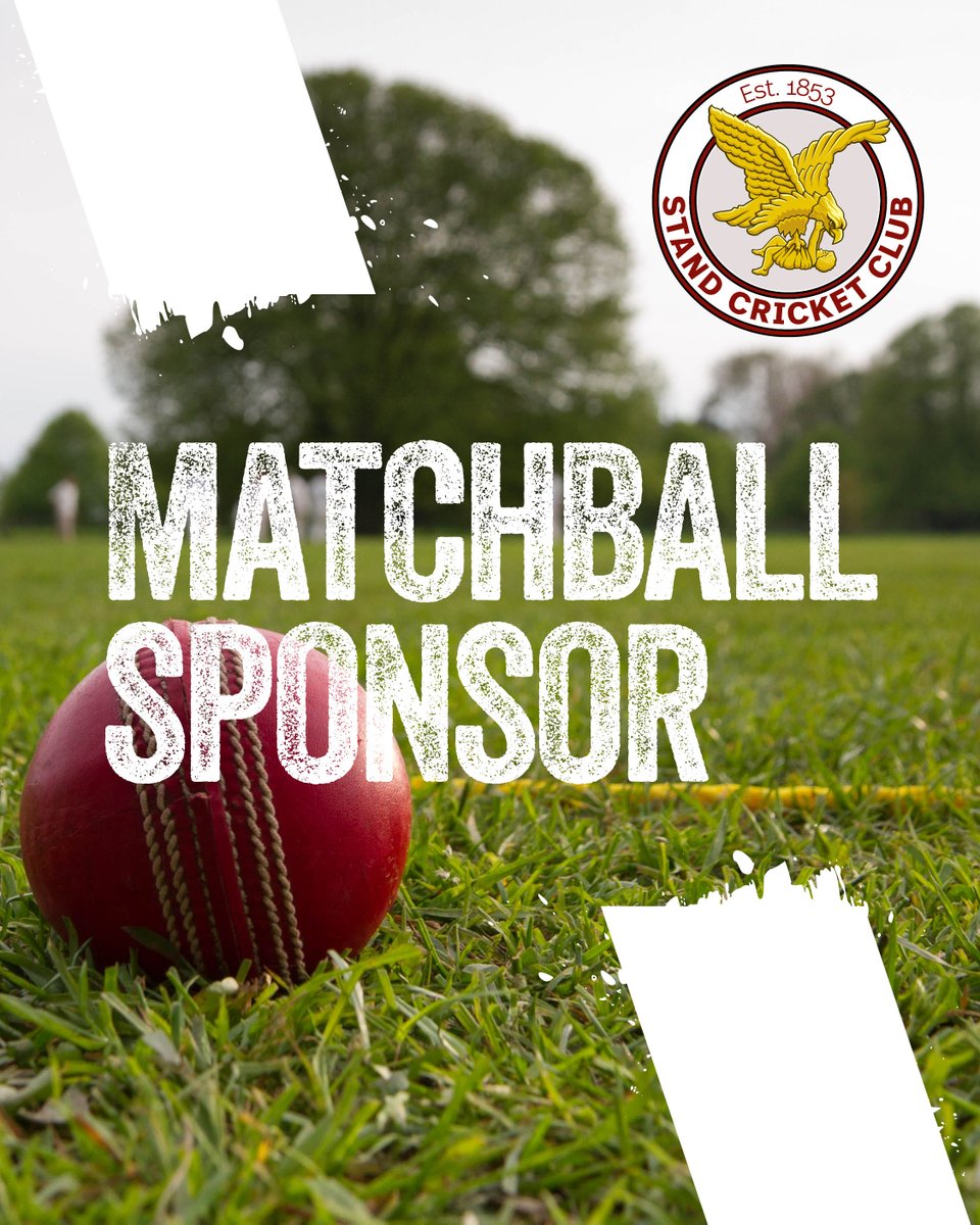 StandCricket's tweet photo. A massive thank you to this week's matchball sponsor for supporting the club!

Once again, James Kenyon is our sponsor, this time for our 1st XI's match against Woodhouses CC.

If you’d like to sponsor a matchball yourself, click here: https://t.co/8AiNBUUhlH https://t.co/yyF4z7NHPU