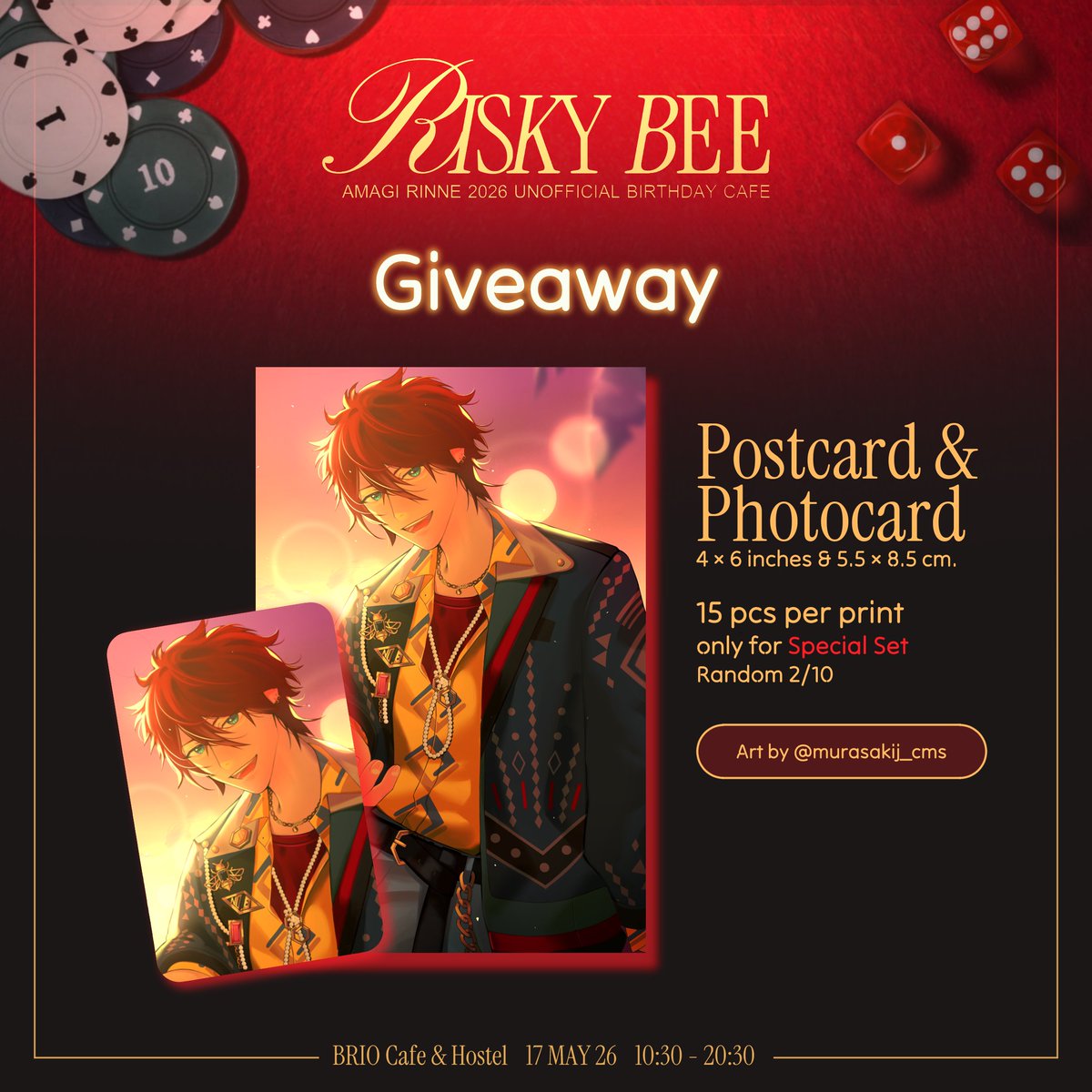 RiskyBee0518's tweet photo. 🐝 [ "RISKY BEE" Café Giveaway Preview ] 🎰 #RiskyAddiction

🌄 สวัสดียามเย็นกับภาพรินเนะในมุมสบาย ๆ จากเพลง Crazy Anthem 🚗 โดยคุณ @/murasakij_cms

─── ★

🎵 Now playing “Crazy Anthem”, Now driving “Crazy Anthem” 🎶

ไง ได้พักผ่อนกันบ้างหรือเปล่าเอ่ย? อย่ามัวแต่ใช้ชีวิตเคร่งเครียดจนลืมหาความสุขให้ตัวเองล่ะ เพราะงั้นมานั่งรถเล่นด้วยกันสักหน่อยเป็นไง จุดหมายปลายทางก็ต้องเป็นคาเฟ่วันเกิดของรินเนะคุงแน่นอนอยู่แล้ว! ☆

เอ้า อย่ารอช้า ยื่นมือมาสิ~

★ ───

แปปเดียวเราก็เดินทางกันมาถึงภาพที่ 6 แล้ว เร็วจังเลยเนอะ มีแต่ภาพสวย ๆ ทั้งนั้นเลยใช่มั้ยล่า ฮี่ฮี่☺️ แต่ยังไม่หมดแค่นี้น้า จะยังมีภาพอะไรอีกนั้นต้องมารอดูด้วยกันนะ!