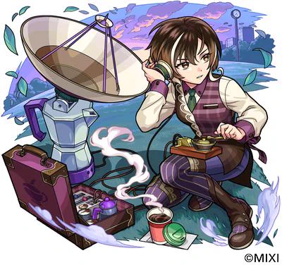 『モンスターストライク』にて 「コーフィ」 進化前、進化後のイラストとボール絵の制作担当させていただきました よろしくお願いします #モンスト作品公開