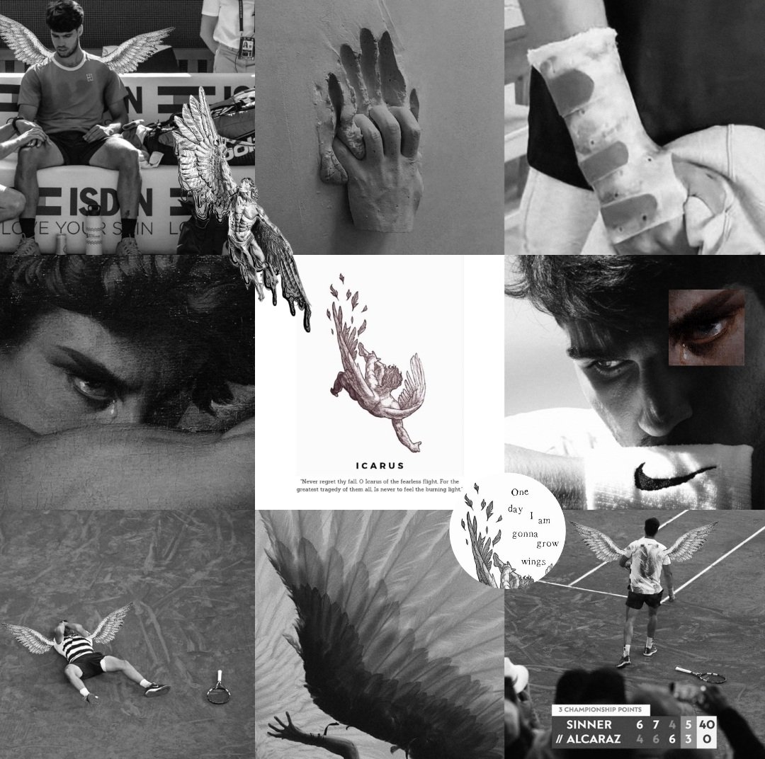 "Icarus laughed as he fell, for he knew to fall means to once have soared."

<a href="/carlosalcaraz/">Carlos Alcaraz</a> come back stronger champ ❤️‍🩹