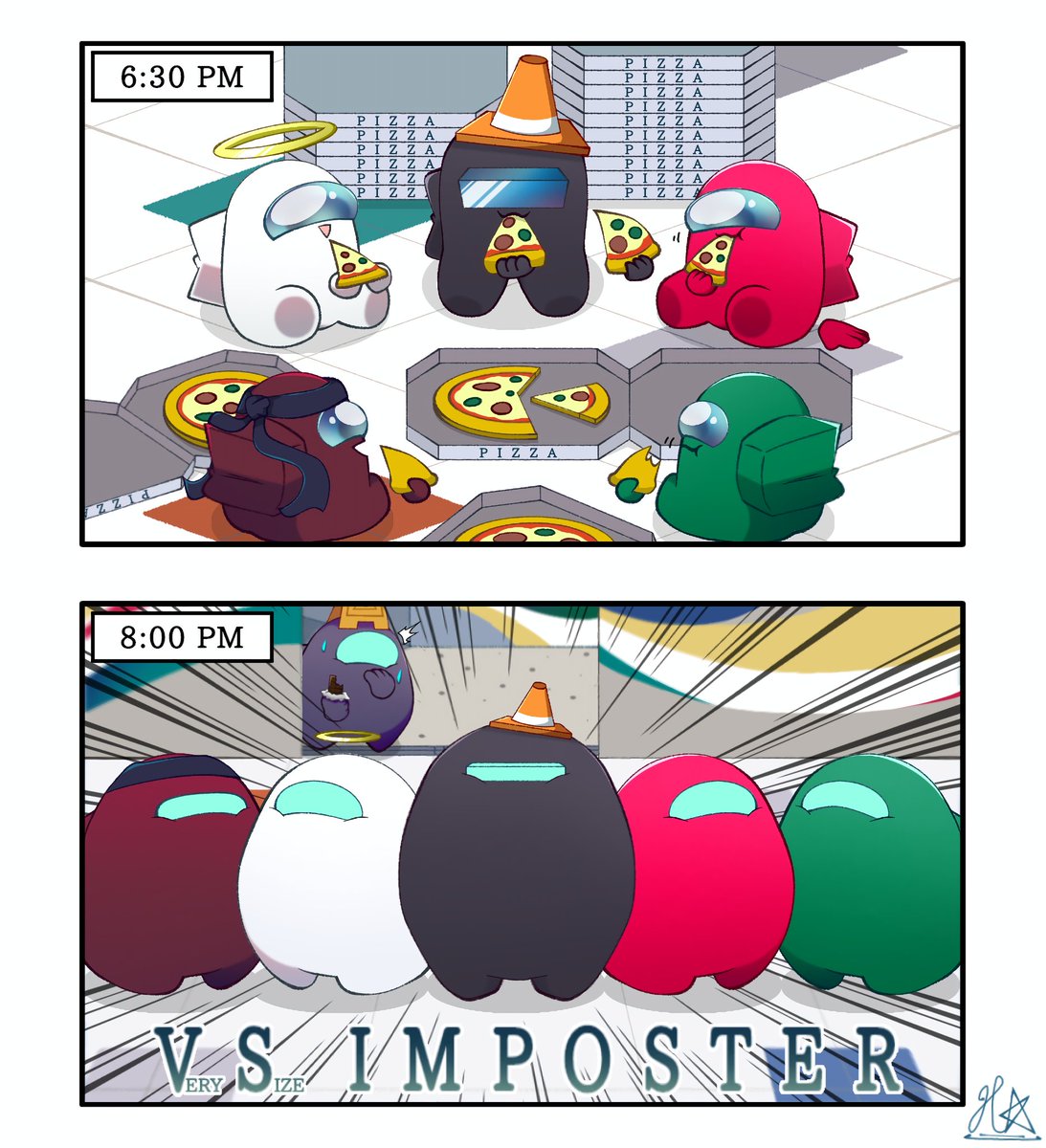 Hii_and_Nyx's tweet image. 🍕🍕🍕
#AmongUs #vsimpostor