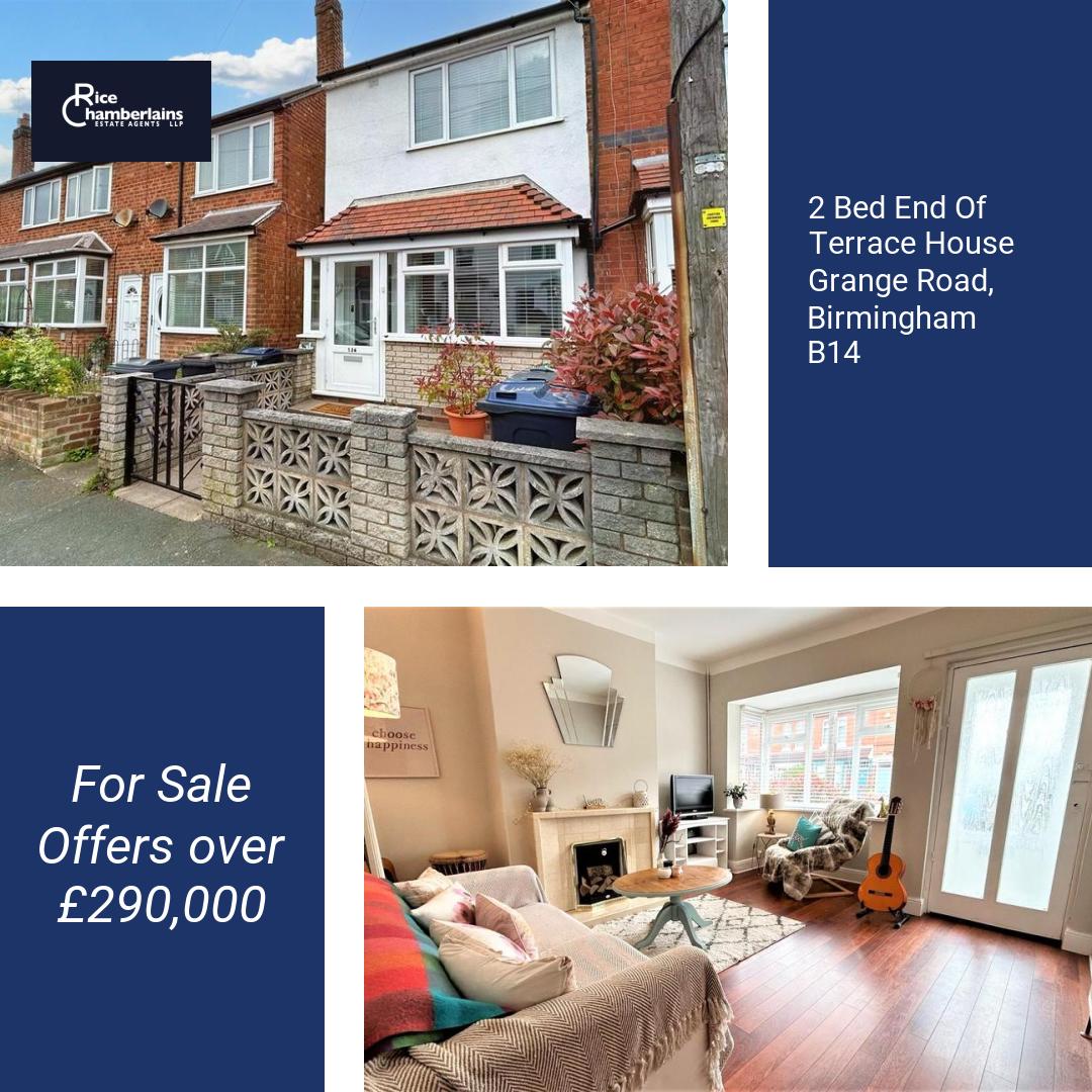ricechamberlain's tweet image. For Sale 2 Bed End Of Terrace House Offers over £290,000

Contact Us for more details:
Tel: 0121 721 1048
Email: moseley@ricechamberlains.co.uk

#propertybirmingham #propertyforsale