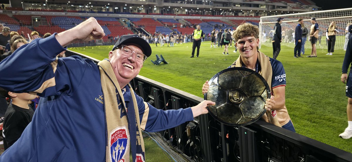 rooster_1979's tweet photo. We are premiers! @NewcastleJetsFC! We go on but crazy good year already! Treble? 🤞 https://t.co/jkKBNGfc2x