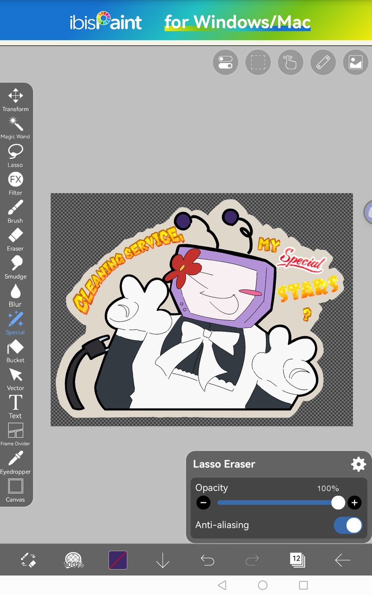 * thought i  would  share this  sketch  for a  sticker  that i might probably be giving out  at fanfes 2026  HAHAH  (also  who i might be  cosplaying as there!)