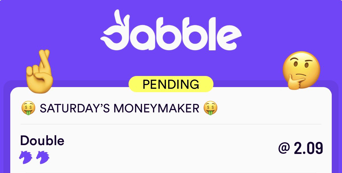 JoeNorrisGYTO's tweet photo. MONEYMAKER IS BACK TODAY 🔥 

Just placed it for Saturday 🤑

⛔️ ONLY on Dabble!

Download the app FREE Bet £10 Get £10
👉🏻 https://t.co/A86AvGFpSv

🔍 Search ‘JoeNorrisTips’

#ad 18+ New Customer Offer T&amp;C’s Apply https://t.co/0VYd7LED21 Registration Required https://t.co/3tmO9I0ZOD