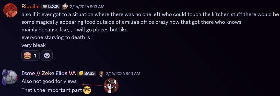 We as a fandom need to talk about Emilia more tbh. You can see as the killing game goes on her mindset is being challenge, and she's slowly starting to care for the Prisoners despite telling herself "They're bad people who deserve it." This one comment Ripple made stuck with me.
