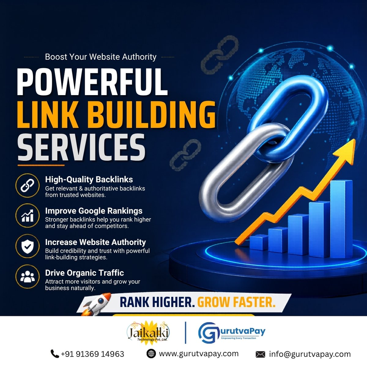 JaikalkiTPL's tweet image. Boost your website authority and dominate search rankings with our powerful link-building services 🚀
High-quality backlinks | Better Google rankings | More organic traffic
Start growing smarter today!

#Jaikalki #DigitalMarketing #LinkBuilding #SEO #Backlinks #GoogleRanking