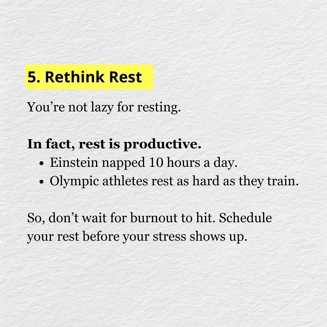 5. Rethink Rest
