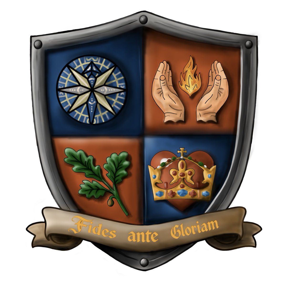 fanawardcz's tweet photo. Today let us tell you more about the meaning we put into the symbols on the shield!
𝐓𝐡𝐞 𝐜𝐨𝐦𝐩𝐚𝐬𝐬 𝐫𝐨𝐬𝐞 represents the global fellowship of players united by a shared passion. KCD2 and its impact extend across borders, connecting people worldwide through experience. https://t.co/4fBktI3VBB