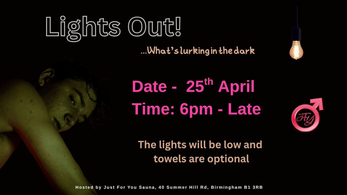 for_sauna58886's tweet image. JFY has you covered - spend Saturday with us! Cruise from mid day and then Lights out from 6pm jfysauna.uk #gaybirmingham #sauna #jfy #gaysauna #naked