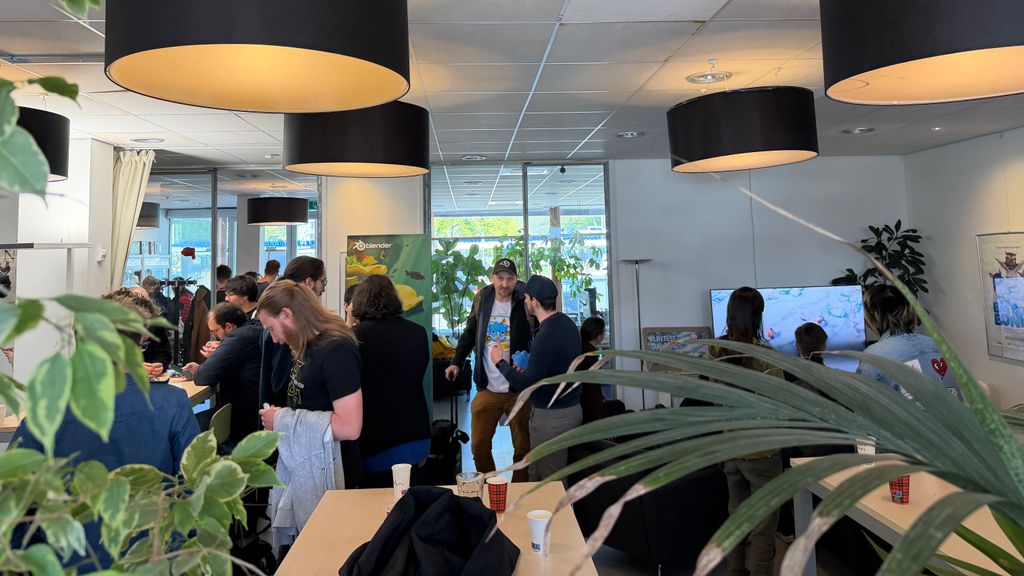 Blender's tweet image. The @GodotCon just wrapped up! The Blender HQ hosted a small meet-up of Godot and Blender users this weekend. Open source and human connection at its finest 🧡🩵 #b3d #Godot