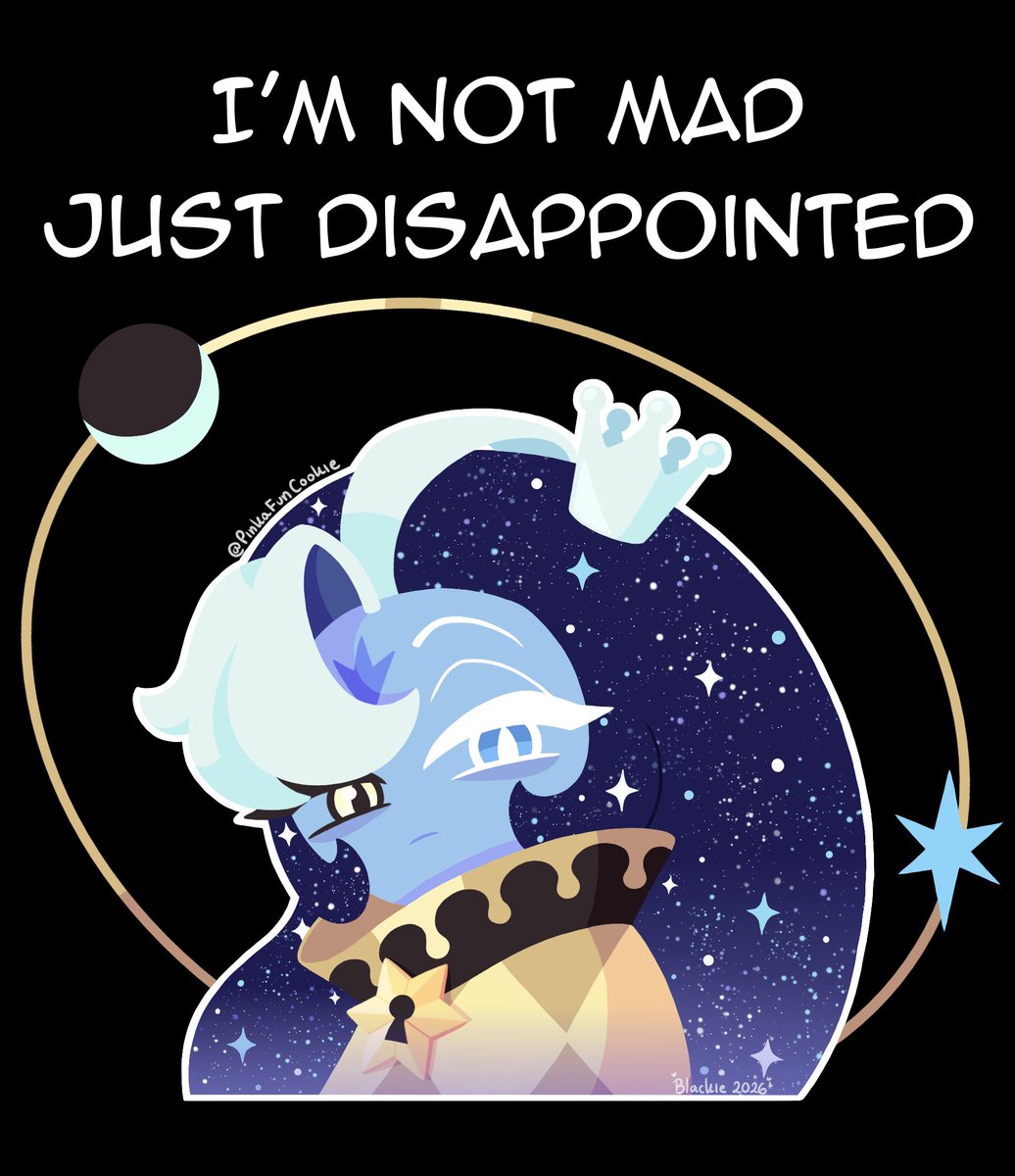 PinkaFunCookie's tweet photo. I love the idea of Fount giving cookies THAT look when they ask something completely stupid. He probably couldn't yell at them or tell them to go away...but for sure he could give them a stare 

Not mad, just disappointed 

Hope you like it! 
#crk #shadowmilkcookie #cookierun https://t.co/aSoLDacStF