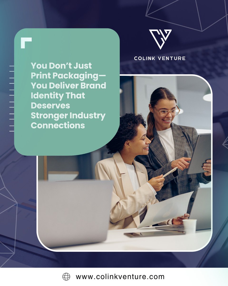 ColinkVenture's tweet image. 📦Printing and packaging companies play a critical role in every industry, but scaling requires suppliers, manufacturers, and brand partnerships.

CoLink Venture connects you with businesses that need your services.
.
.
#CoLinkVenture #PackagingIndustry #PrintingBusiness
