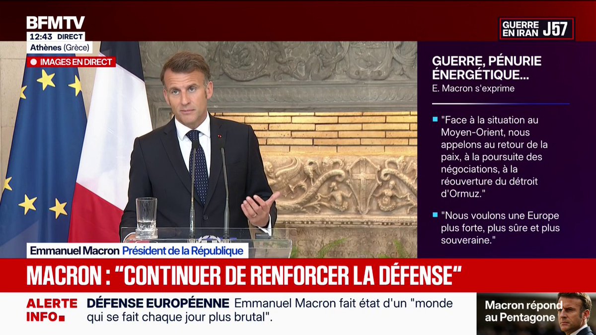 Emmanuel Macron: "On a besoin d'acheter davantage européen, de produire davantage européen, d'innover davantage européen" 